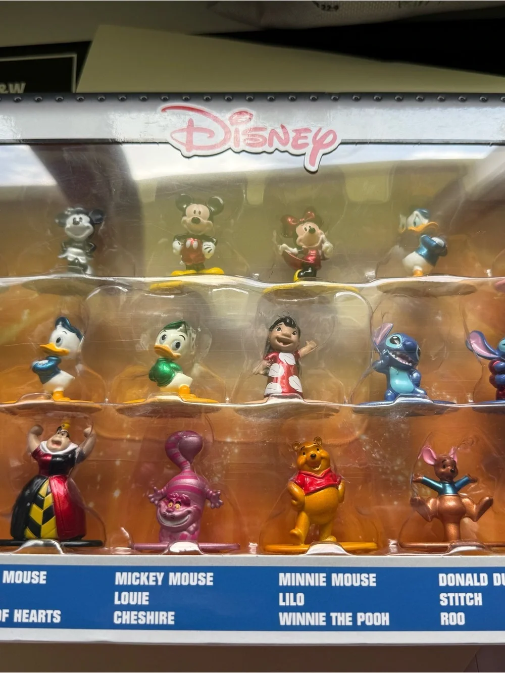 Disney Mini Character Figure Set - Red, Yellow, Blue, Purple